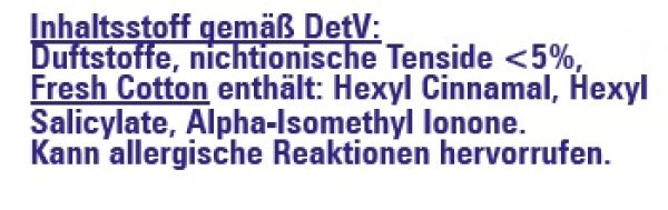 Wäscheduft Fresh Cotton Plus "extra Auslese" Restposten
